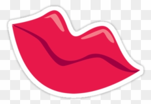 Big Lips Stickers By Lauryn Guyer - Never Leave Lipstick Tile Coaster