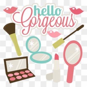 Hello Gorgeous Svg Files For Scrapbooks Make Svg Files - Girly Makeup Clip Art