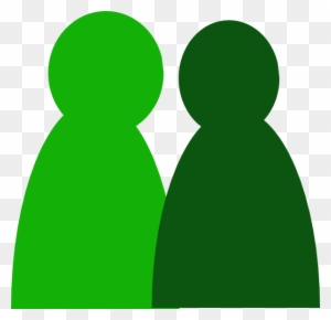 Two Green People Clip Art At Clker - Two People Clipart