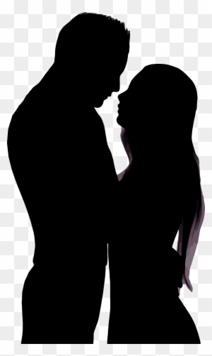 Romance Clipart Silhouette - Silhouette Of Man And Woman Hugging