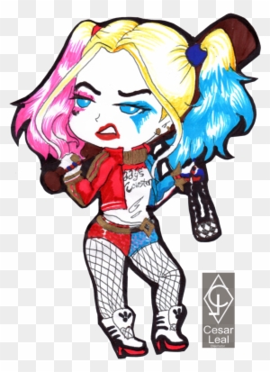 Harley Quinn Clipart Cute - Cute Drawings Of Harley Quinn