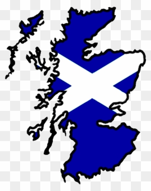 Scotland Flag Map Big - Scotland Map Vector