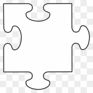 White Puzzle Piece Clip Art At Clker Com Vector Clip - Puzzle Piece Black Background