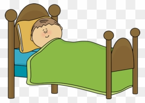 Cartoon Pictures Of People Sleeping - Boy In Bed Clipart