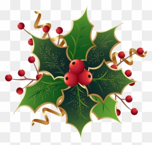 Christmas Holly Mistletoe Png Clip Art Image - Christmas Holly Png
