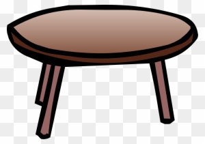 Furniture Clipart Coffee Table - Club Penguin Table