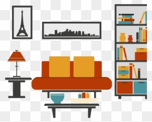 Furniture Table Couch Living Room - Png Living Room Vector