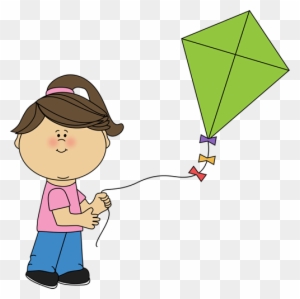 kite flying cartoon