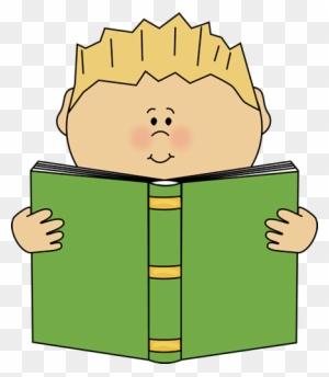 Children Reading Book Clipart - Boy Reading Clip Art