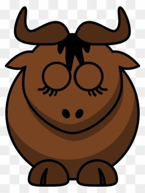 Cartoon Gnu Sleeps - Cartoon Water Buffalo