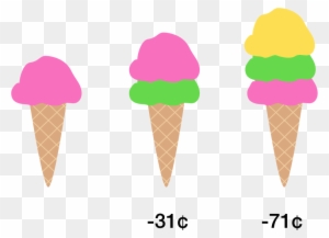 An Ice Cream Shop Sells 3 Flavored Scoops - One Scoop Ice Cream