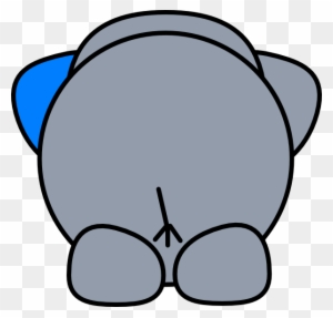 Elephant Butt Clip Art - Cartoon Elephant Bottom
