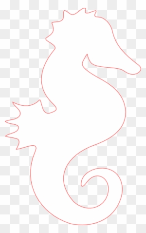 White Seahorse Clipart