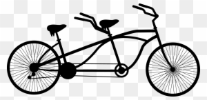 Tandem Bicycle Cycling Clip Art - Double Bike