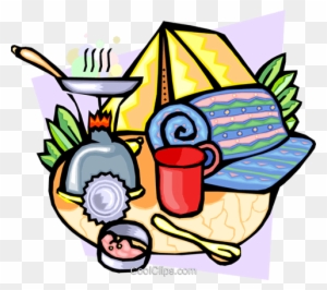 Camping Equipment Royalty Free Vector Clip Art Illustration - Carrie Murray Nature Center