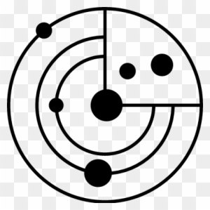 Solar System Model With Small Circles As Planets Vector - Planet
