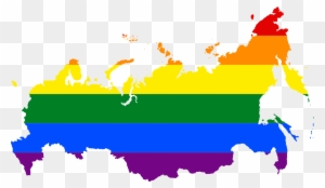 The Lgbt Flag Map Of Russia - Russia Lgbt Map