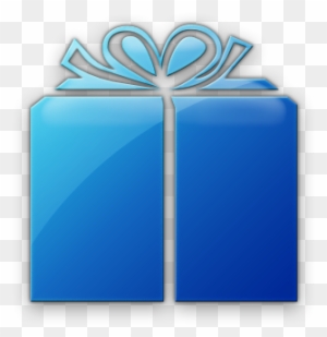 Square Clipart Gift Box - Blue Gift Box