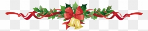Poinsettia Garland Clipart Christmas Garland Bells - Christmas Garland Transparent
