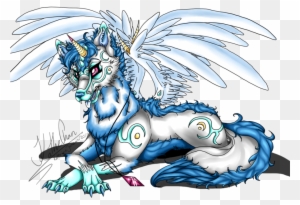 Fantasy Winged Wolf Wallpaper - Half Unicorn Half Wolf