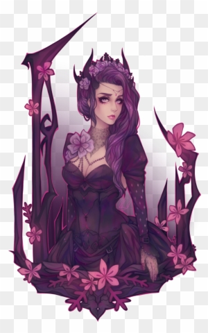 Hello, I'm Violet Deathstar - Anime Girl With Purple Hair Demon