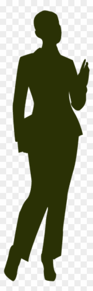 Executive Girl Standing Silhouette - Design Silhouette Business Woman Png
