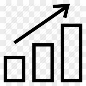 Chart Clipart Arrow - Growth Arrow White Icon