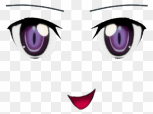 Cute Face Anime Eyes Roblox Face Friendly Smile Free Transparent Png Clipart Images Download - caras de roblox png kawaii