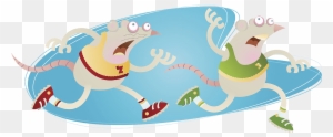 Rat Running Relay Race Illustration - Rat Race