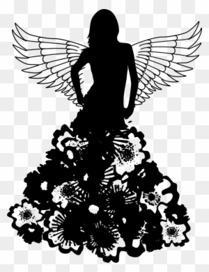 Christmas Silhouette Cliparts 23, Buy Clip Art - Angel Silhouette