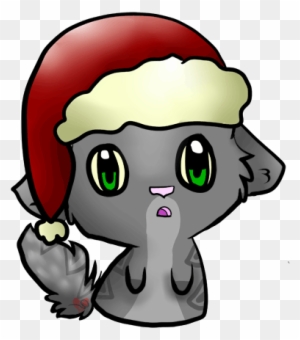 Cute Cat Cartoon Christmas Chibi Cat,echo's Chibi Cats - Cute Cartoon Christmas Animals