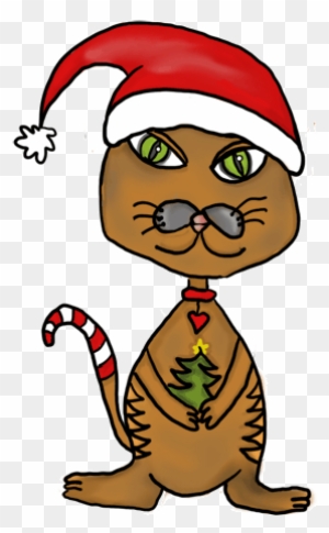 Cartoon Cat Christmas Fredecho S Cute Cat Cartoons - Animated Christmas Cat Tranparent Gif