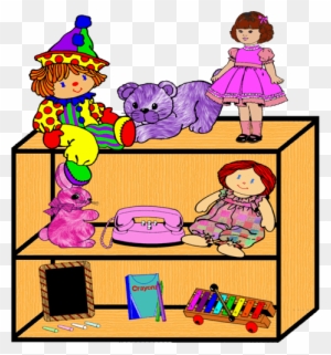 Toy Store Clipart Art - Toys On Shelf Clipart