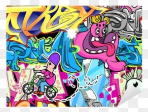Graffiti Urban Art Vector Background Sticker • Pixers® - Urban Art