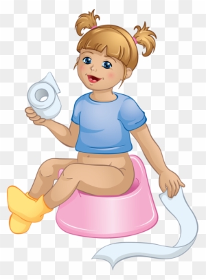 Personnages, Illustration, Individu, Personne, Gens - Girl Going Potty Clipart