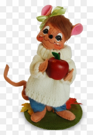 6-inch Apple Picking Girl Mouse - Annalee - 6in Apple Picking Girl Mouse