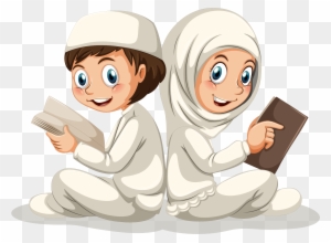 Quran Muslim Islam Illustration - Muslim Cartoon Png