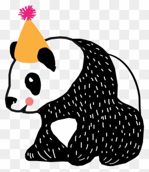 The Envelopes Were Addressed With A Fun Lettering Style - Panda With Party Hat