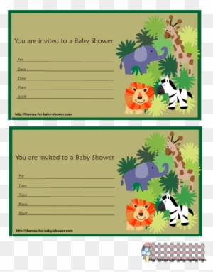 Safari Baby Shower Invitations Template Cimvitation - Animal Themed Baby Shower Invitations