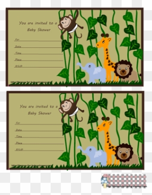 If You Are Having A Jungle, Zoo, Or Baby Animals Theme - Baby Shower Invitations Jungle Theme