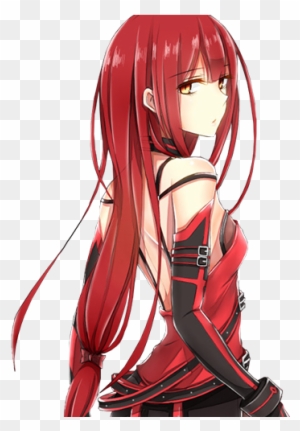 Free Anime Girl With Red Eyes And Black Hair Evil - Anime Girl With Red Hair  - Free Transparent PNG Clipart Images Download