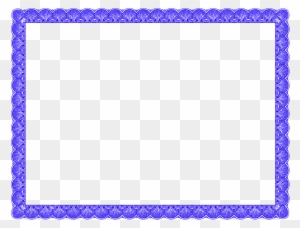 Blue Fancy Certificate Border - Certificate Border Template Png