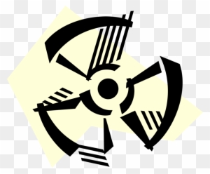 Vector Illustration Of Nuclear Fallout Radioactive - Radioactive Symbol