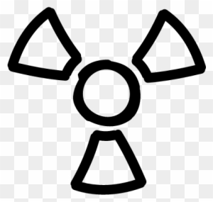Radiation Hand Drawn Symbol Vector - Nuclear Icon