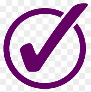 Tick Purple 400px - Check Mark In Circle Icon