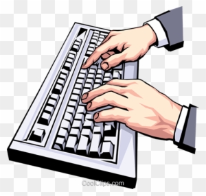 Hands Typing At Keyboard Royalty Free Vector Clip Art - Input And ...