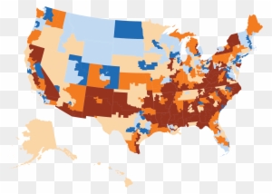 National Heat Map Of Congressional District Dci Scores - Us Distressed Counties Map