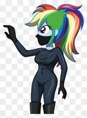 Tight Suit 3 - Rainbow Dash Human Sexy