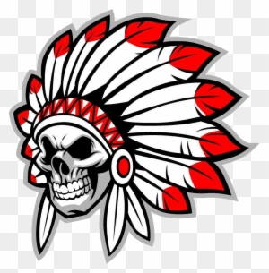 Native Americans In The United States Tribal Chief - Native American Skull Logo
