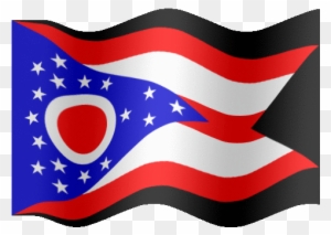 Very Big Animated Flag Of Ohio - Ohio Flag Waving Gif